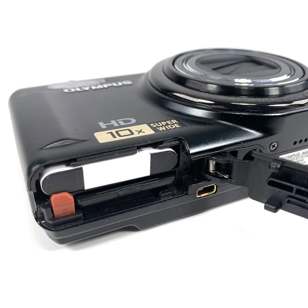 Olympus VR-310 14mp Digital Camera w/ 3 Batteries Charger SD Card & Bag TESTED